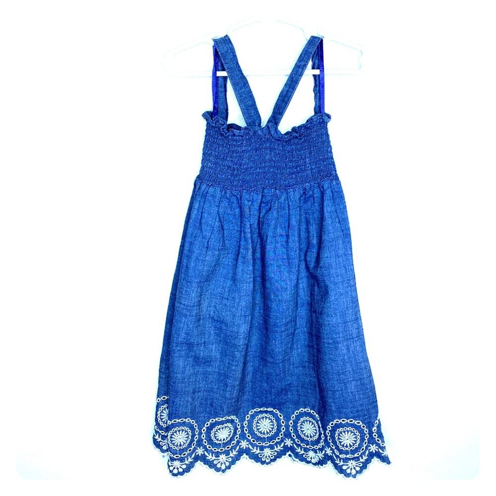 Old Navy Embroidered Denim Halter Dress XS
